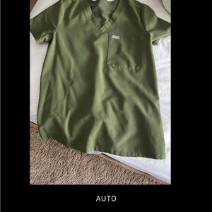 Dark olive high waisted figs scrubs